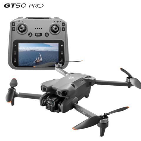 Квадрокоптер GT50 з камерою 8K, РК пульт з екраном, безщіткові мотори, обхід перешкод, FPV, до 20 хв польоту gt50-2 фото