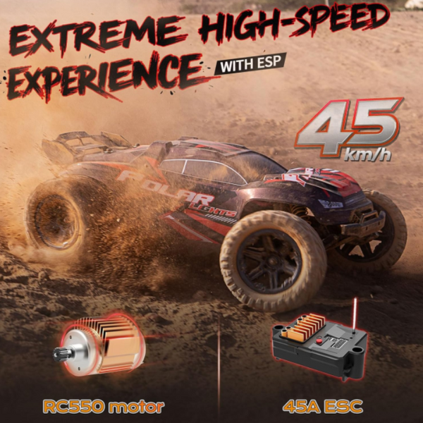 Радіокерована машинка 1:10 4WD HS10421 до 45 км/год, 20 хв, масляні аморти, сервопривід, потужний двигун 9454355454 фото