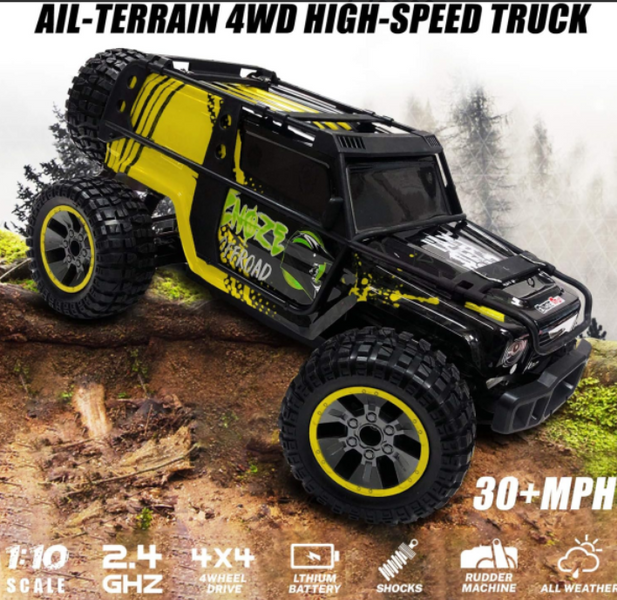Радиоуправляемая машинка ENOZE 9204E 1:10 4WD внедорожник до 45 км/ч мощная RC авто большие колеса  9454545454 фото