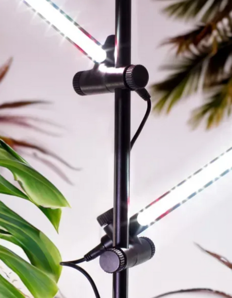 Підлоговий фітосвітильник-торшер IO-3 LED (повний спектр) до 2 м. Сенсорний LED світильник (3лампи) для великих квітів. рослин та мікрозелені MetaflexIO3 фото