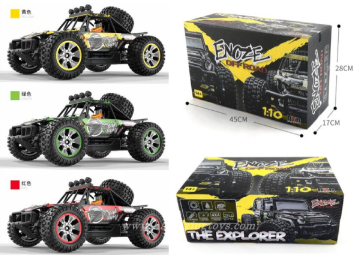 Радиоуправляемая машинка ENOZE 9203E 1:10 4WD, внедорожник на пульте RC до 45 км/ч для бездорожья, мощный двигатель 7554434343 фото