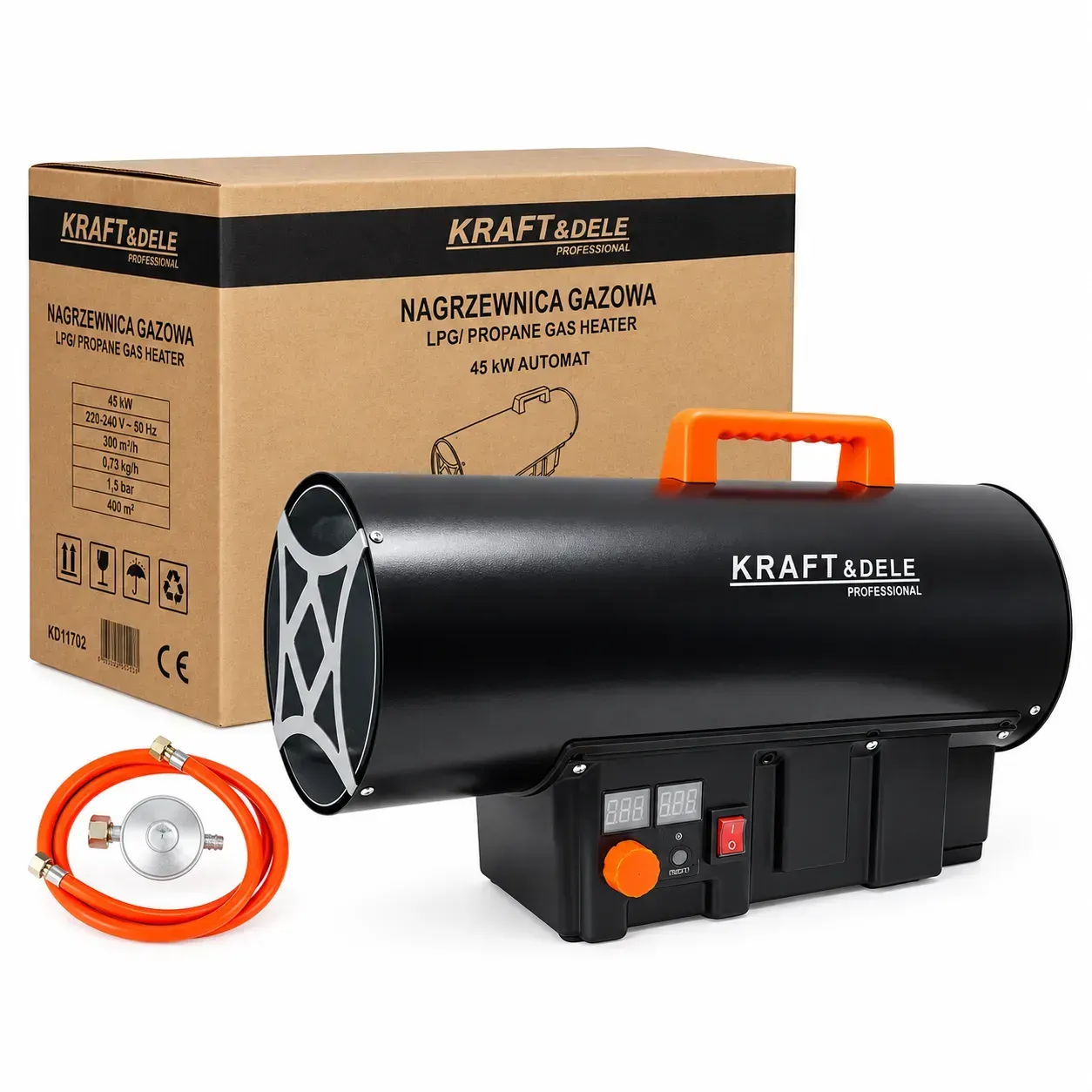 Комплектация газовой тепловой пушки Kraft&Dele KD11706