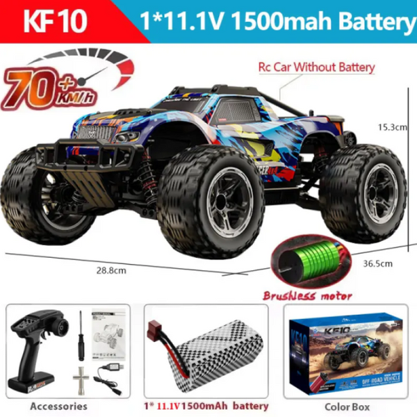 Машинка на радиоуправлении KF10 Brushless 1:10 &ndash; бесщеточный двигатель, 4WD, 20 мин, 50 км/ч. Профессиональная машинка на пульте. 4335778765 фото