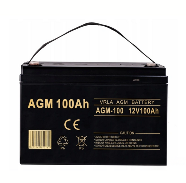 AGM Аккумулятор 100Ah 12V VOLT Polska (VRLA). Вес 24 кг. Для котла и инвертора. Оригинальный польский АКБ для ИБП и систем UPS 6AKUXAG100 фото