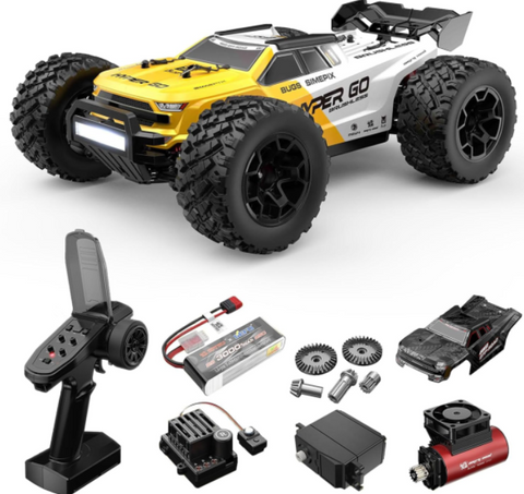 Радіокерована машинка MJX 14207 1:14 4WD до 55 км/год, до 20хв, безколекторний позашляховик RC машинка, металева підвіска, масляні аморти, LED-підсвітка  9453252 фото