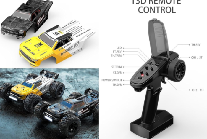 Радиоуправляемая машинка MJX 14207 1:14 4WD до 55 км/ч, до 20мин, бесколлекторный внедорожник RC машинка, металлическая подвеска, масляные аморты, LED-подсветка  9453252 фото