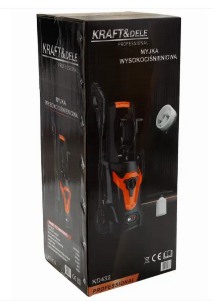 Мийка високого тиску 200 Бар Kraft&Dele KD432 (2100 Вт). МЕТАЛЕВА ПОМПА. Надійна автомийка для дому та саду KD432 фото