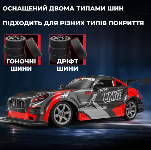 Радіокерований Дрифт-монстр SJY S923 (4WD): машинка із 2ма акумуляторами та LED-підсвіткою 54435434 фото