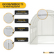 Теплиця LEOBRO MultiDoor 6м&sup2; (3х2м) &mdash; сталевий каркас. Наскрізний прохід, біла армована плівка: Захист від опіків та вітростійкість LB-G111-WHT фото 5