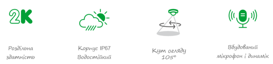 Зовнішня WI-FI камера GreenVision GV-204-IP-FM-COA50-20 5MP SD (Lite). Потужна камера для дому та офісу 36138 фото