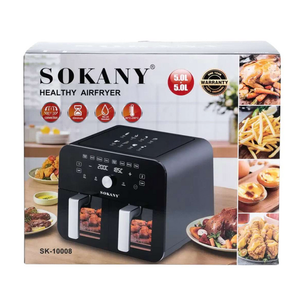 Аэрогриль-фритюрница SK10008 на 10 л, сенсорно-механическая, чёрная SK10008 фото