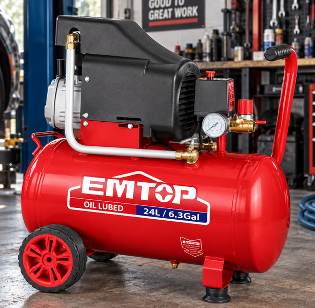 Масляный компрессор EMTOP EACPD20246 24 л, 1500 Вт, 8 бар EACPD20246 фото