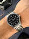 Класичний наручний чоловічий годинник Casio MTP-V001D-1B. Кварцовий механізм, чорний циферблат, водозахист 30 м., мінеральне скло, сріблястий корпус і браслет V0112 фото 1