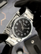 Класичний наручний чоловічий годинник Casio MTP-V001D-1B. Кварцовий механізм, чорний циферблат, водозахист 30 м., мінеральне скло, сріблястий корпус і браслет V0112 фото 2