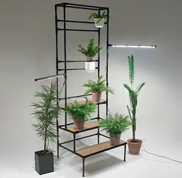 Подставка Barva Metalight: металлическая с фитолампами и подвесом BarvaMeta1 фото
