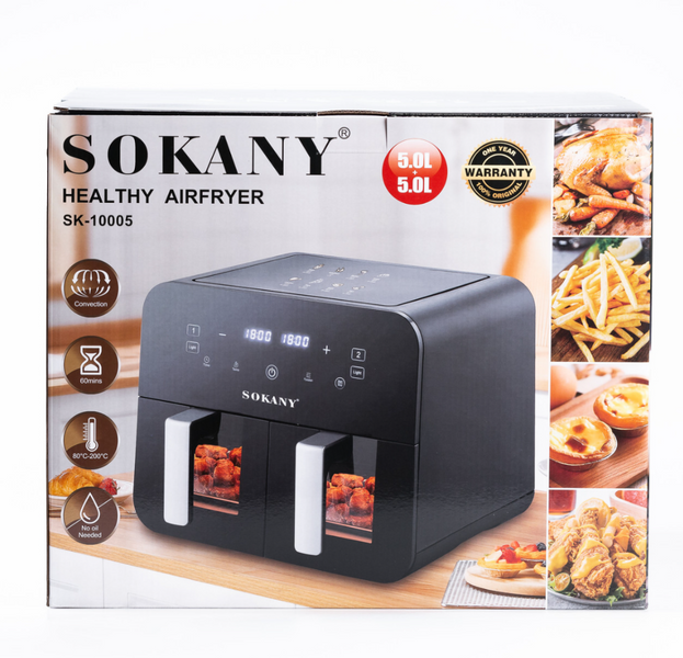 Аэрогриль-фритюрница SOKANY SK-10005 на 10 л, сенсорная SK10005 фото