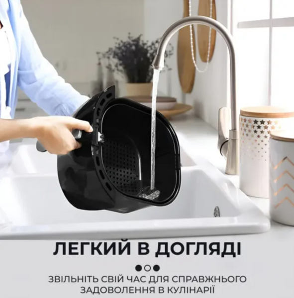 Аерогриль-фритюрниця SOKANY SK-10024 на 6,5 л з терморегулятором, чорний SK10024 фото