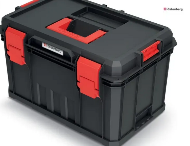 Набір ящиків для інструментів 3в1 Kistenberg Modular Solution &mdash; модульний комплект на колесах, телескопічна ручка KMSS553585B фото