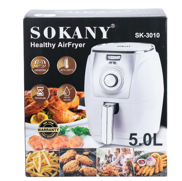 Аерогриль-фритюрниця SOKANY SK-3010 на 5 літрів, білий SK3010 фото