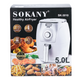 Аерогриль-фритюрниця SOKANY SK-3010 на 5 літрів, білий SK3010 фото 14