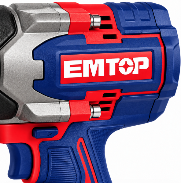 Аккумуляторный ударный гайковерт EMTOP ECIWL2085 20 В, 1000 Нм, 1/2", 2&times;4 Ач, бесщеточный ECIWL2085 фото