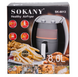 Аерогриль-фритюрниця SOKANY SK-8013 на 8 л з терморегулятором, чорний SK8013 фото 6