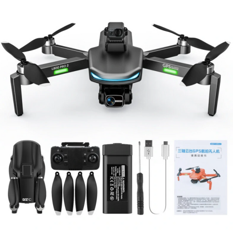 Квадрокоптер дрон із камерою LYZRC L800 PRO 3-осьовий підвіс 4K HD, GPS, до 1200 м, 60м. польоту 5435676 фото