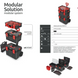 Мобильный модульный кейс-комплект Kistenberg Modular Solution 4-в-1 (на колесах + телескопическая ручка) KMSS553585B1 фото 14