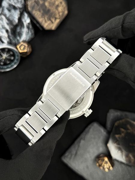 Класичний чоловічий годинник Awarder 058 Де би не був Silver-Black Steel, водонепроникний, японський механізм 21130606 фото