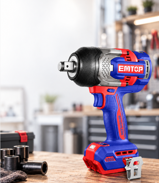 Аккумуляторный ударный гайковерт EMTOP ECIWL20105 20 В, 1200 Нм, 3/4", 2&times;5 Ач, бесщеточный ECIWL20105 фото