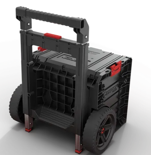 Ящик для инструментов на колесах Qbrick System PRO Cart 2.0 Plus Drawer 3 &mdash; 3 выдвижные ящика, телескопическая ручка SKRWQCP2PD3CZAPG001 фото