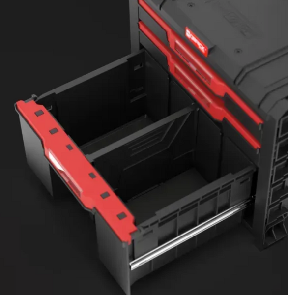 Ящик для инструментов на колесах Qbrick System PRO Cart 2.0 Plus Drawer 3 &mdash; 3 выдвижные ящика, телескопическая ручка SKRWQCP2PD3CZAPG001 фото