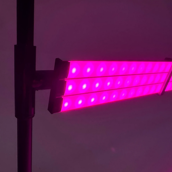 Потужний 38 Вт LED Фіто-Світильник біколор спектру ML38 Violet для вирощування рослин, розсади, квітів на регульованій стійці ML38H фото