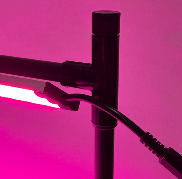 Потужний 38 Вт LED Фіто-Світильник біколор спектру ML38 Violet для вирощування рослин, розсади, квітів на регульованій стійці ML38H фото