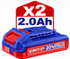 Аккумуляторная ударная дрель-шуруповерт EMTOP ECIDL207686 20 В, 76 Н&middot;м, 13 мм, 2&times;2 А&middot;час ECIDL207686 фото 6