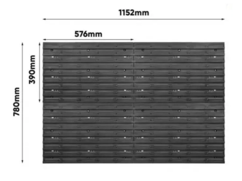 Настінна панель Kistenberg 115х78 см: 23 бокси + тримачі MIX5031 фото