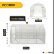Теплиця LEOBRO Garden 10м&sup2; White MultiDoor (4х2.5м) &mdash; сталевий каркас. Наскрізний вхід, посилена армована плівка: Вітростійка та надійна LB-G112-WHT фото 8