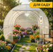 Теплиця LEOBRO Garden 10м&sup2; White MultiDoor (4х2.5м) &mdash; сталевий каркас. Наскрізний вхід, посилена армована плівка: Вітростійка та надійна LB-G112-WHT фото 5