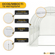 Теплиця LEOBRO Garden 10м&sup2; White MultiDoor (4х2.5м) &mdash; сталевий каркас. Наскрізний вхід, посилена армована плівка: Вітростійка та надійна LB-G112-WHT фото 6