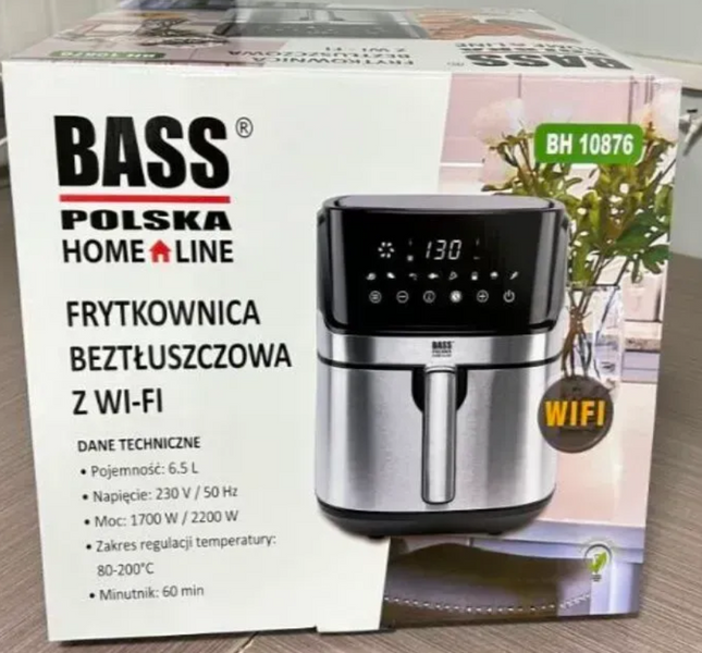 Умная аэрофритюрница (мультипечь) с Wi-Fi и сенсорной панелью 6,5 л Bass Polska BH 10876 BH 10876 фото