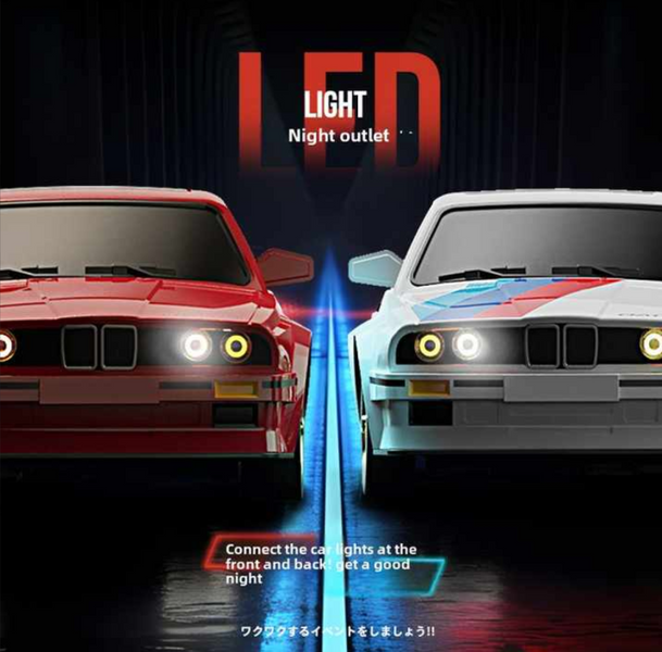 Радіокерована дріфт-машина BMW E30: 30 км/год, 4WD, масштаб 1:16 + шини 55466656 фото