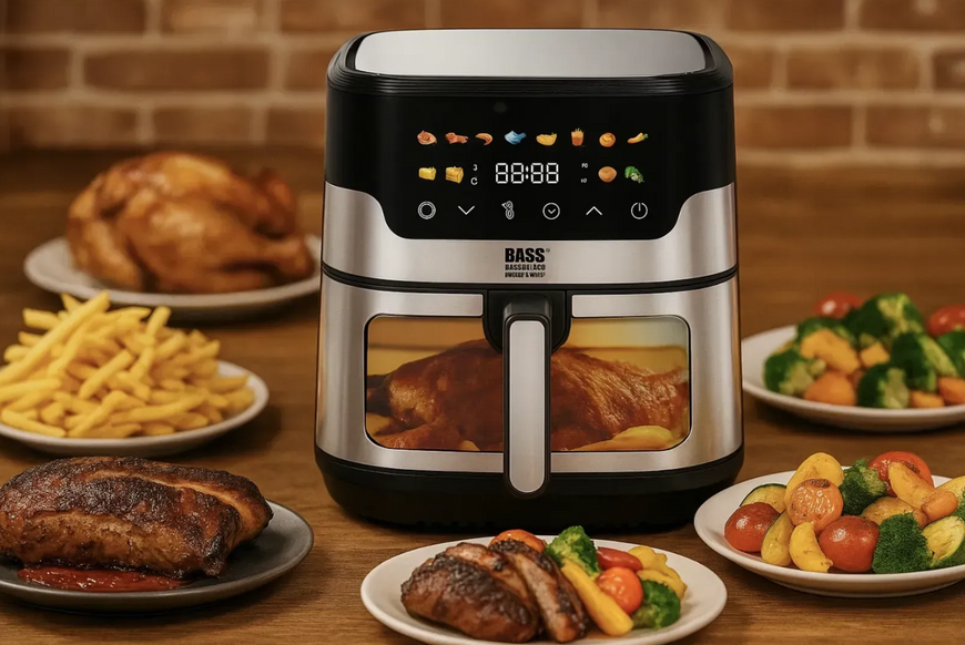 Аэрофритюрница, мультипич 9 л Bass Polska BH 10880 прозрачным окошком и сенсорной панелью BH 10880 фото
