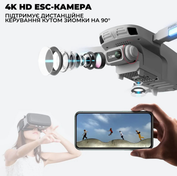Квадрокоптер з камерою 4DRC F8 PRO/MAX - дрон із 4K , GPS, до 2 км. 25 хвилин польоту РК пульт 20238 фото