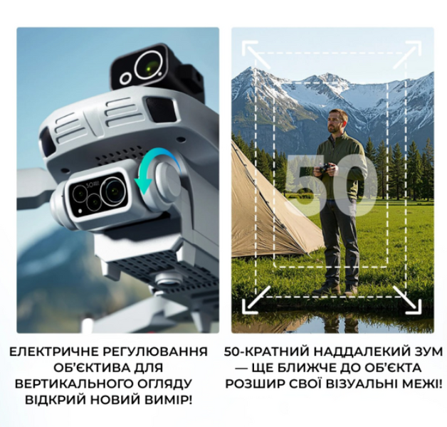 Квадрокоптер з камерою 4DRC F8 PRO/MAX - дрон із 4K , GPS, до 2 км. 25 хвилин польоту РК пульт 20238 фото