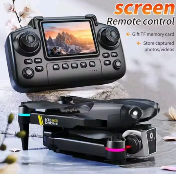 Квадрокоптер K13 з пультом та екраном FPV дрон з камерою без смартфона до 15 хв. до 150 м. 845657676 фото