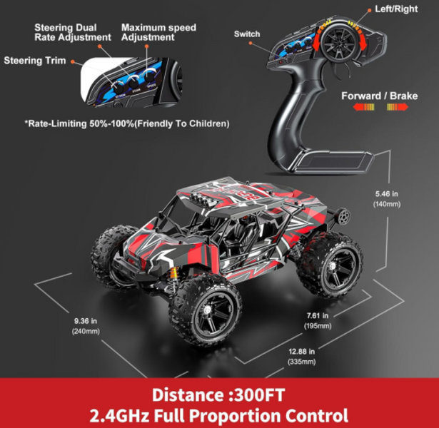 Быстрая машинка на радиоуправлении до 70 км/ч, 20мин, HS14431 4WD внедорожник Brushless с бесколлекторным двигателем 96545454 фото