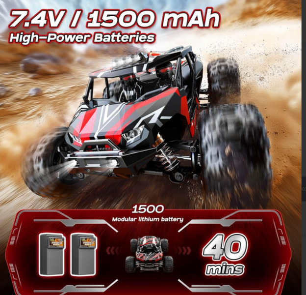 Быстрая машинка на радиоуправлении до 70 км/ч, 20мин, HS14431 4WD внедорожник Brushless с бесколлекторным двигателем 96545454 фото